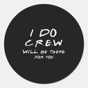 Sticker Rond Je fais des T-shirts Crew, T-shirt de soirée de Ba