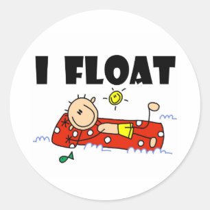 Sticker Rond Je flotte Stick Figure