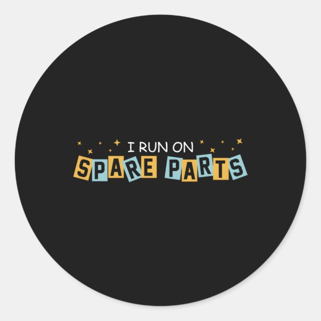 Sticker Rond Je Fonctionne Sur Spare P Liver Transplant Surviva (Devant)