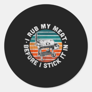Sticker Rond Je Frotte Ma Viande Avant De La Sticoter Dans Funn