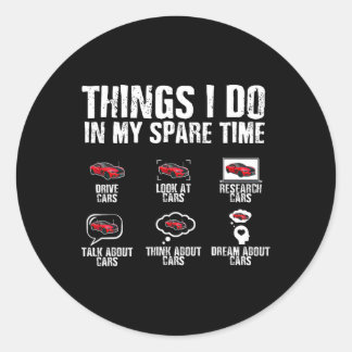 Sticker Rond Je Le Fais Dans Mon Temps De Secours Voiture Mécan