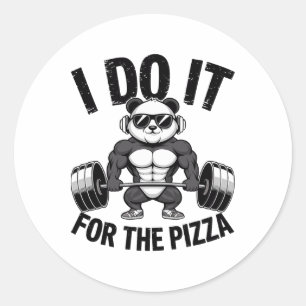 Sticker Rond Je le fais pour les Barbell Bodybuilders Bodybui d
