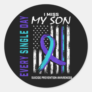 Sticker Rond Je Manque Mon Fils Sensibilisation Au Suicide Prév