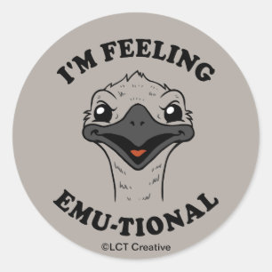 Sticker Rond Je me sens Emu-Tional