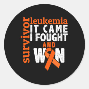 Sticker Rond Je Me Suis Battu Et J'Ai Gagné - Leucémie Cancer S