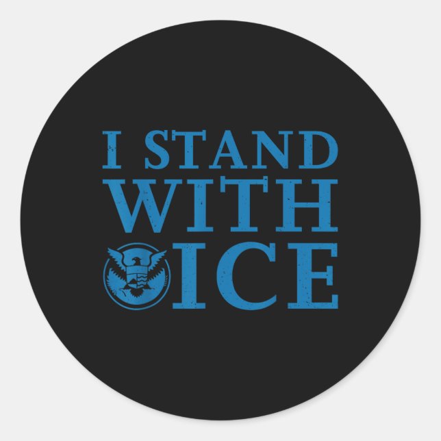 Sticker Rond Je me tiens avec la glace  (Devant)