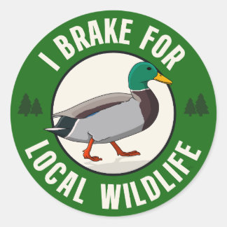 Sticker Rond Je M'Efforce Pour La Faune Locale