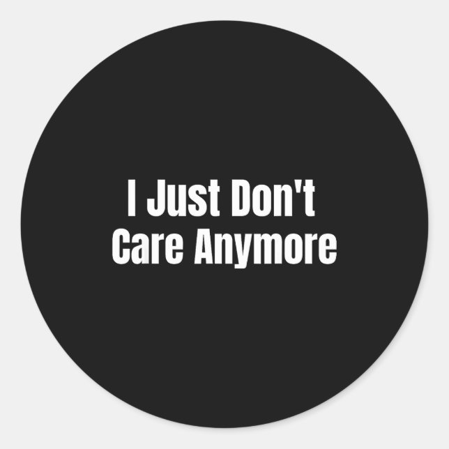Sticker Rond Je m'en fiche tout simplement  (Devant)