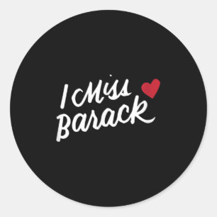 Sticker Rond Je Mlle Barack Barack Obama Président Histoire Pol