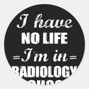 Sticker Rond Je n'ai aucune vie où je suis à l'école de