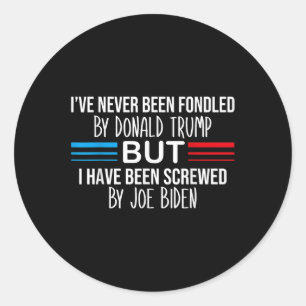 Sticker Rond Je n'ai jamais été impressionné par Donald Trump, 