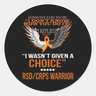 Sticker Rond Je n'ai pas eu le choix Rsdcrps guerrier T-shirt