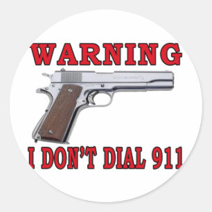 Sticker Rond Je ne composerai pas le 911