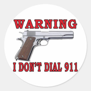 Sticker Rond Je ne composerai pas le 911