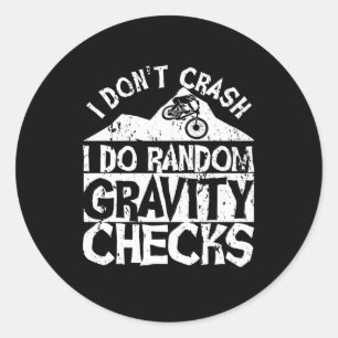 Sticker Rond Je ne crash Je fais Random Gravity Checks Automne