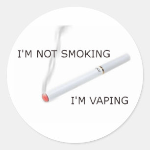 Sticker Rond Je ne fume pas Je vaporise