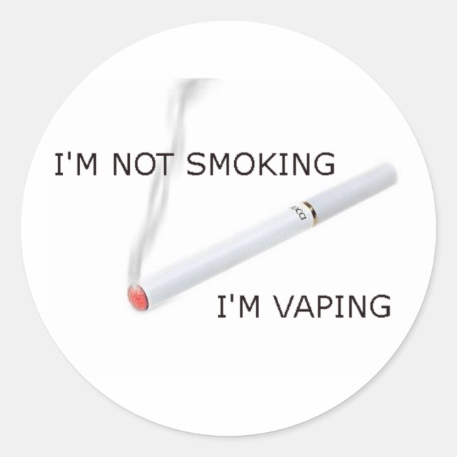 Sticker Rond Je ne fume pas Je vaporise (Devant)