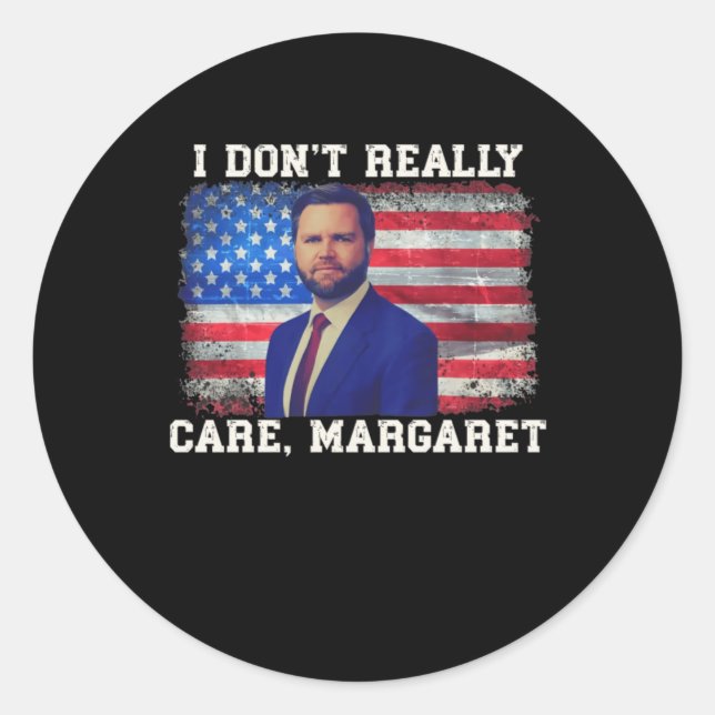 Sticker Rond Je ne m'intéresse pas vraiment à Margaret (Devant)