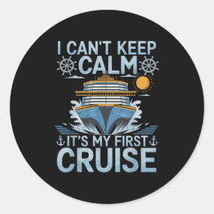 Sticker Rond Je ne peux pas garder le calme C'est mon premier c
