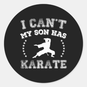 Sticker Rond Je ne peux pas, mon fils a des parents de sports d