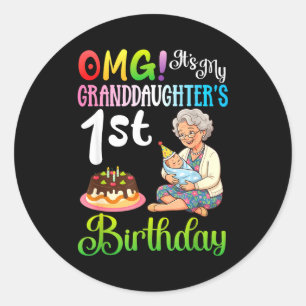 Sticker Rond Je ne peux pas rester calme 1er anniversaire de ma