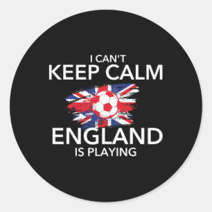 Sticker Rond Je ne peux pas rester calme, l'Angleterre joue - F