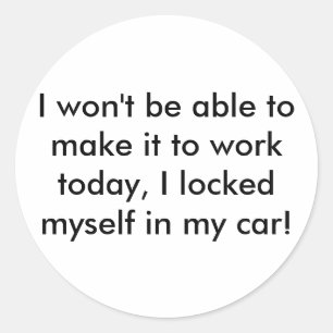 Sticker Rond Je ne pourrai pas le faire fonctionner