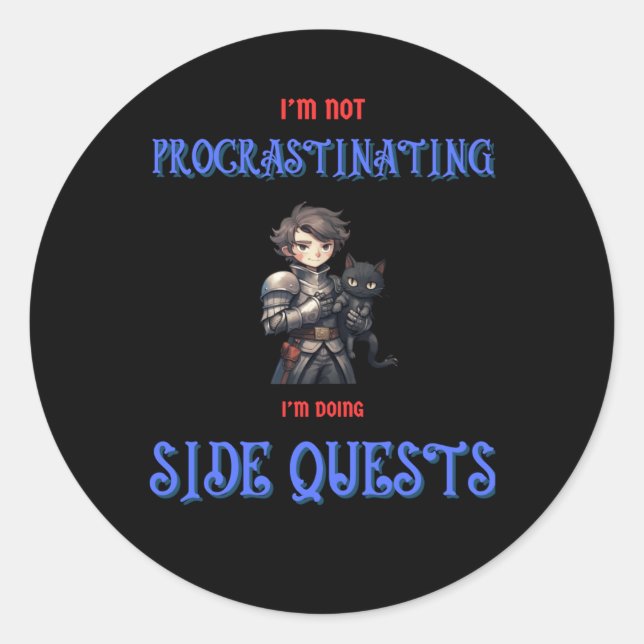 Sticker Rond Je ne proteste pas (Devant)