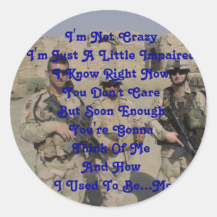 Sticker Rond Je ne suis pas fou je suis juste un petit Impai…