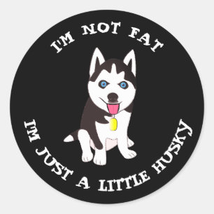 Sticker Rond Je ne suis pas gros, je suis juste enroué