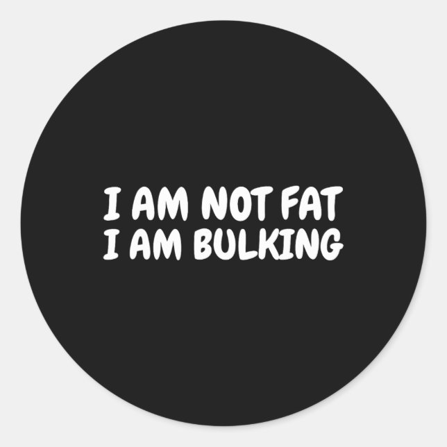 Sticker Rond Je Ne Suis Pas Gros Je Vraiment Fitness Bodybuildi (Devant)