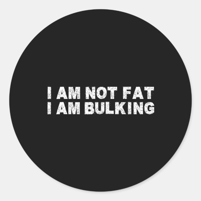 Sticker Rond Je Ne Suis Pas Gros Je Vraiment Fitness Bodybuildi (Devant)