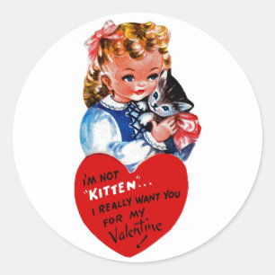 Sticker Rond Je ne suis pas Kitten