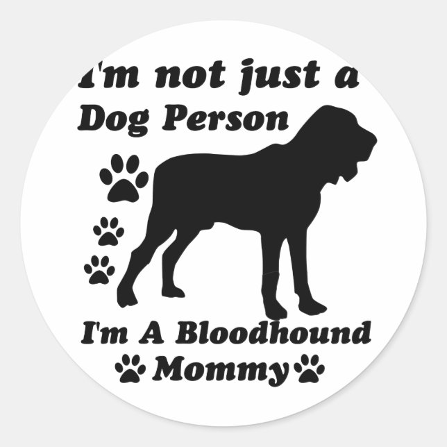 Sticker Rond Je ne suis pas seulement une personne de chien ; j (Devant)