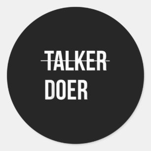 Sticker Rond Je Ne Suis Pas Un Démarcheur, Je Suis Une Motivati
