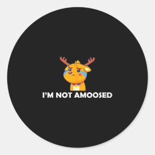 Sticker Rond Je ne suis pas un graphique de jeu de mots animal