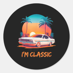 Sticker Rond Je Ne Suis Pas Vieux Im Clic, drôle De Graphique D
