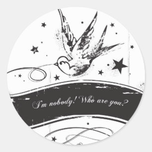 Sticker Rond "Je ne suis personne. Qui êtes-vous ? "
