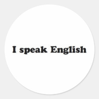 Sticker Rond Je Parle Anglais
