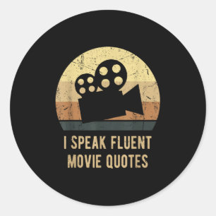 Sticker Rond Je Parle Citations De Film Fluent Citations Vintag
