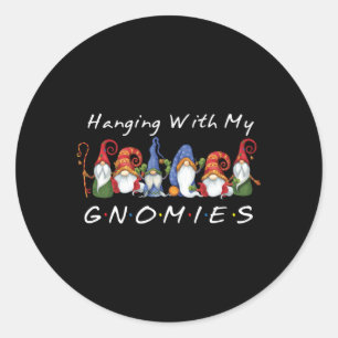 Sticker Rond Je Passe Avec Mes Gnomies Gnome Friend