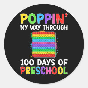 Sticker Rond Je Passe Mon Chemin À Travers 100 Jours De Garçons