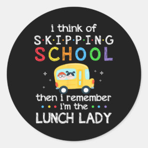 Sticker Rond Je pense à l'école de saut Je me souviens que je n