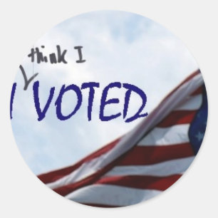 Sticker Rond Je pense que j'ai voté