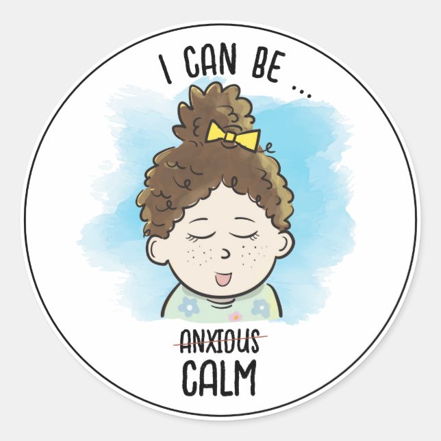 Sticker Rond Je Peux Être Calme (Devant)