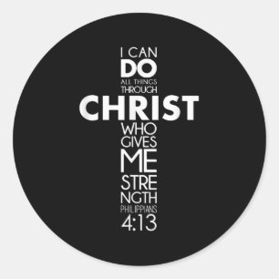 Sticker Rond Je Peux Faire Tout Par Christ Philippiens 4_1