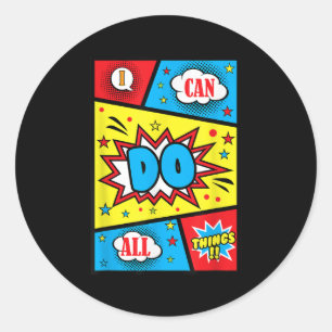 Sticker Rond Je Peux Faire Toutes Les Choses Affirmations Posit