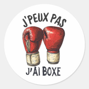 Sticker Rond Je Peux Pas J'ai Boxer