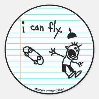 Sticker Rond Je peux voler.
