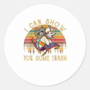 Sticker Rond Je Peux Vous Montrer Quelques Trash Racoon Possum 